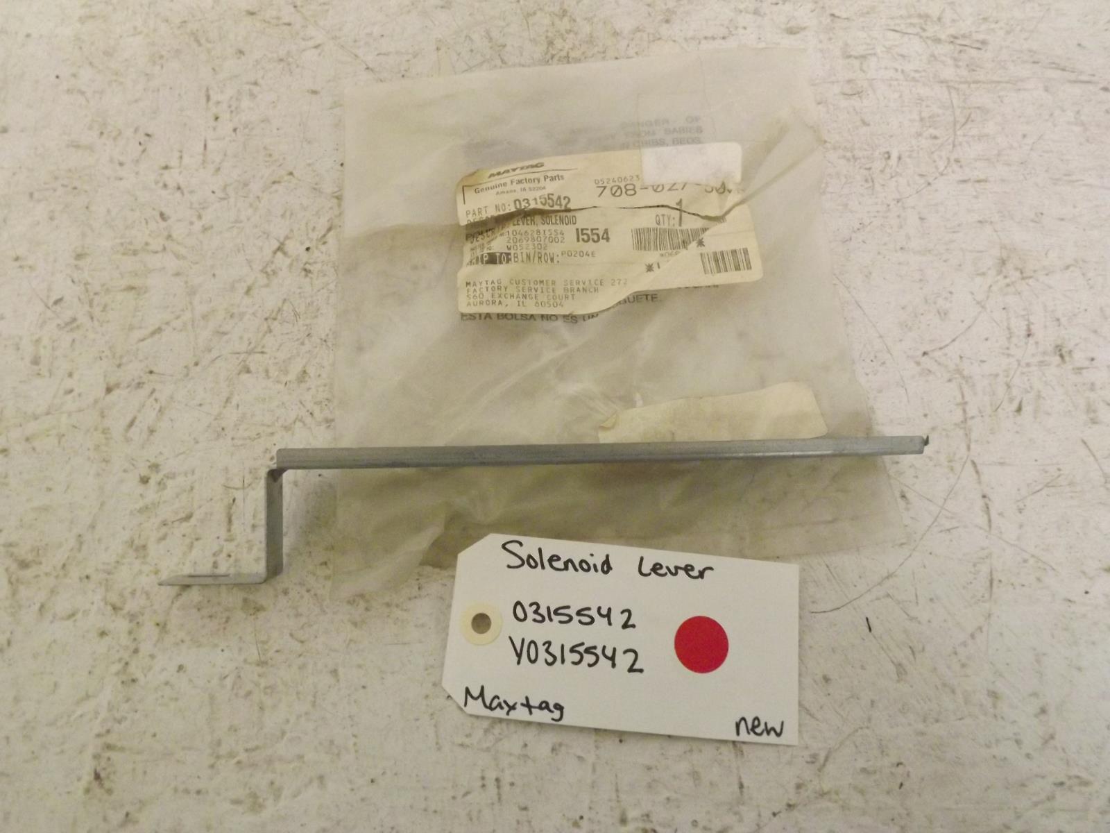 Maytag Stove 0315542 Y0315542 Solenoid Lever New Maytag Stove 0315542 Y0315542 Solenoid Lever New
